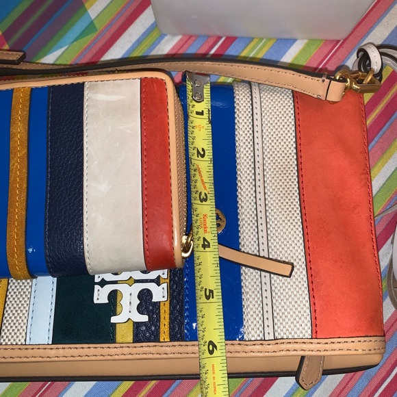 Tory Burch McGraw striped crossbody/clutch bag - Picture 10 of 12